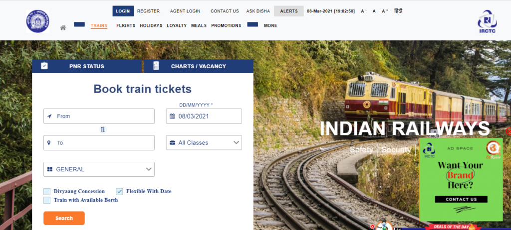 Book Train Tickets