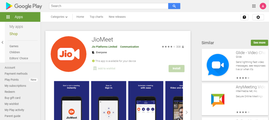 JioMeet App