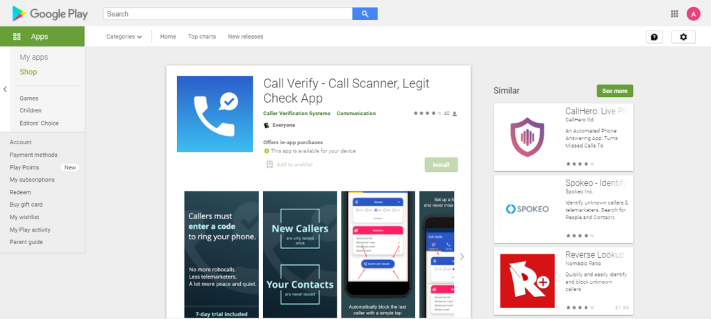 Google Verified Calls App