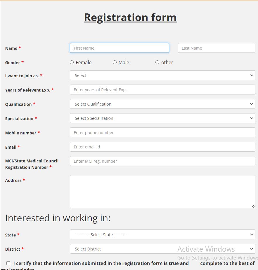 Application Form