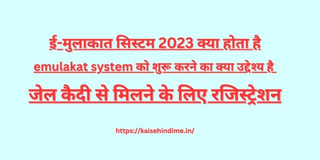 E Mulakat System Kya Hota Hai