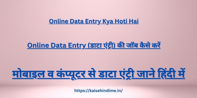 Online Data Entry